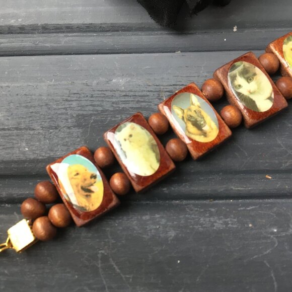 Wood Cat + Dog Bracelet - Picture 3 of 8